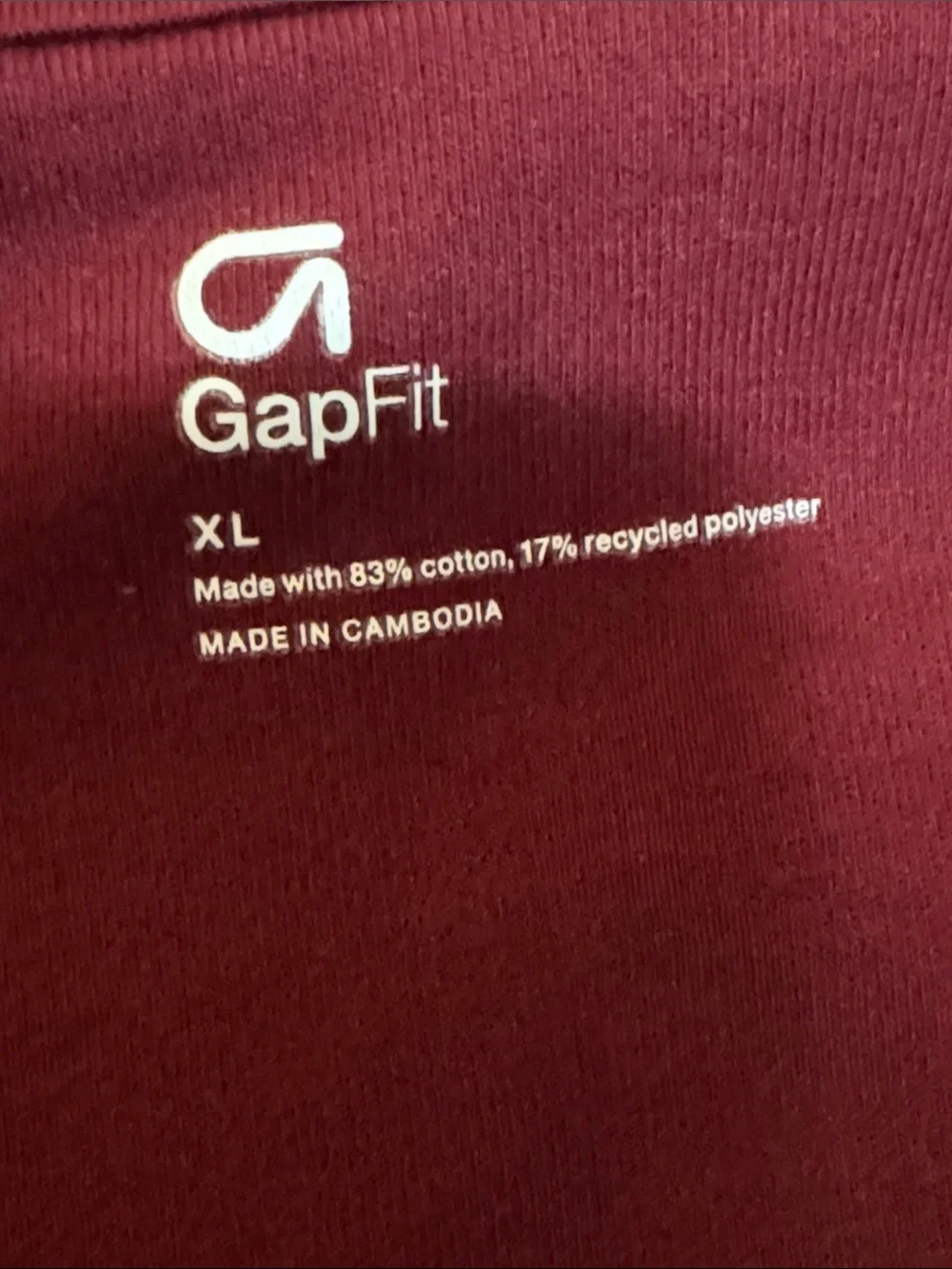 GAP Fit Kids Maroon Heathered Zip Hoodie & Jogger Set with Black Accents Size XL